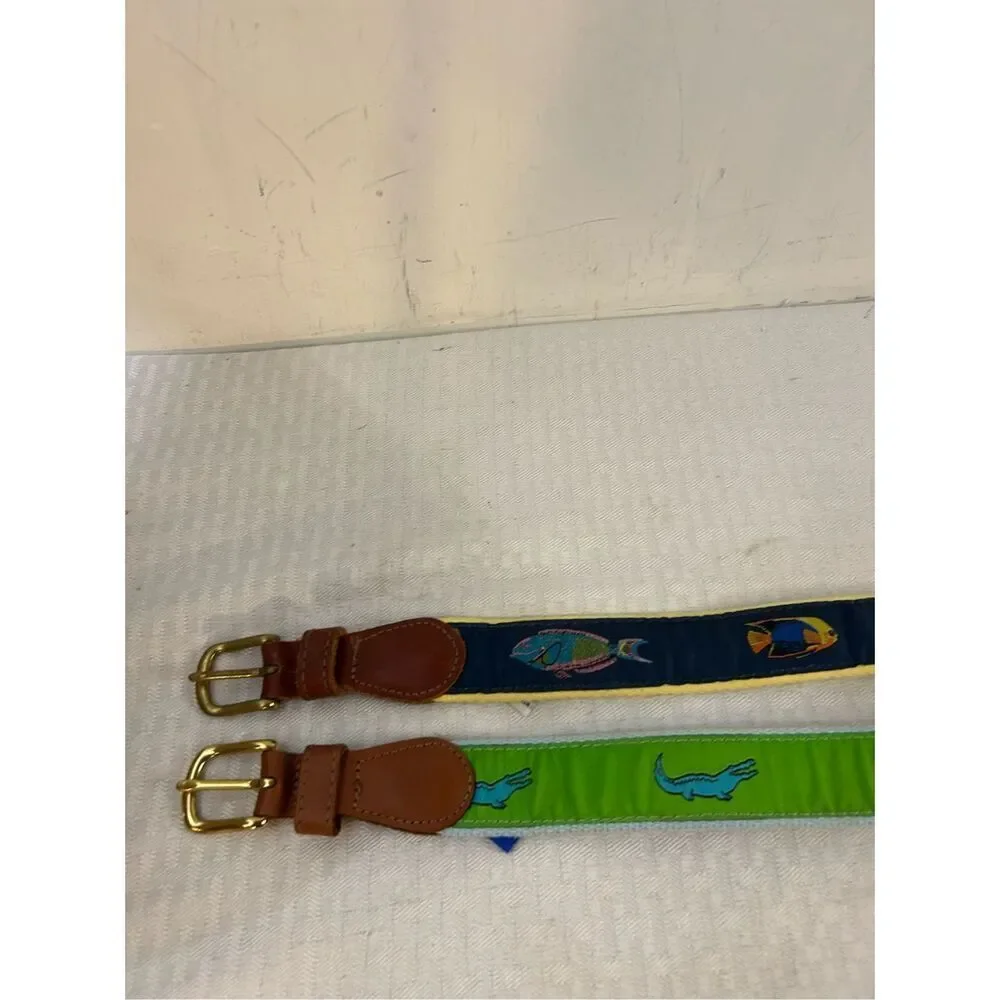 2 Bailey Boys belt kids‎ youth fish alligator